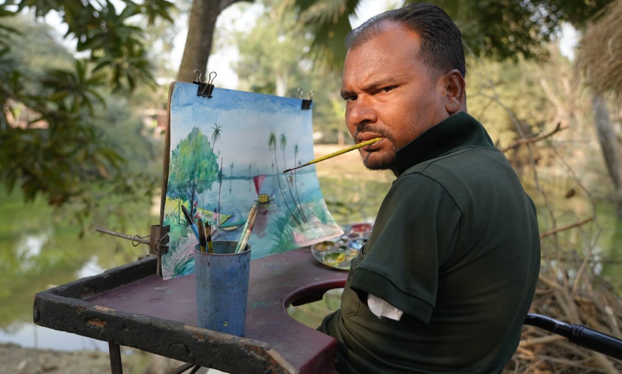 অদম্য এক ইচ্ছাশক্তির নাম মাউথপ্রিন্টার এমদাদুল মল্লিক ইব্রাহিম